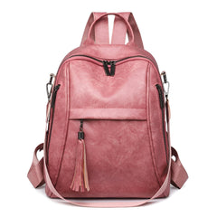 Xshe Multi-Pocket Women's Backpack | Travel & Casual Backpack with Tassel Charm