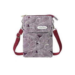 Xshe Women's Canvas Material With Five-Layer Zipper , Sling Bag