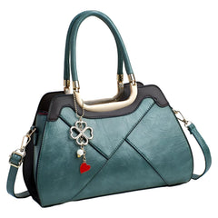 Xshe Women's Pillow-Shaped Handbag | Elegant Stitching & Contrast Color Design | Zipper Closure Bag for Daily Use