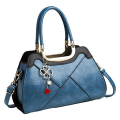 Xshe Women's Pillow-Shaped Handbag | Elegant Stitching & Contrast Color Design | Zipper Closure Bag for Daily Use