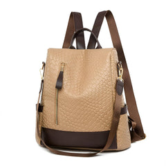 Xshe Women Embossed Backpack – Lightweight, Burden-Reducing Design with Digging Outer Pockets for Daily Use