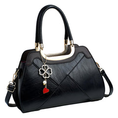 Xshe Women's Pillow-Shaped Handbag | Elegant Stitching & Contrast Color Design | Zipper Closure Bag for Daily Use