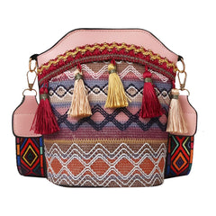 Xshe Sling Bag For Women's Pu Material With Bucket Type, Crossbody Ethnic Style Bag