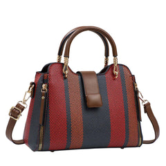 Xshe Women Elegant Woven-Texture Handbag – Tote with Handles & Adjustable Shoulder Strap – Stylish Casual Bag