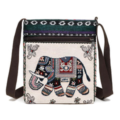 Xshe Women's Jacquard Cloth Material With Butterfly Pattern, Sling Bag