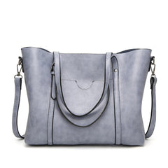 Women's Shoulder Leather Crossbody Tote Bag with Multiple Internal Pockets in Pretty Color