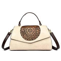 Xshe Women Elegant Retro Handbag – Large Capacity Cover-Style Shoulder Bag