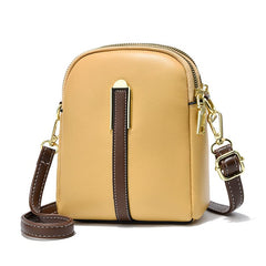 Women Mini Small Bag Fashionable Vertical Soft Leather Shoulder Crossbody bag