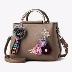 Xshe Women's Fashion Handbag 3D Flower Design One-Shoulder & Crossbody Bag Elegant & Versatile Purse for Daily Use