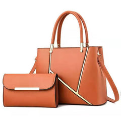 2 Pieces Women's Crossbody Handbag Set Mini Satchels with Shoulder Strap PU Leather