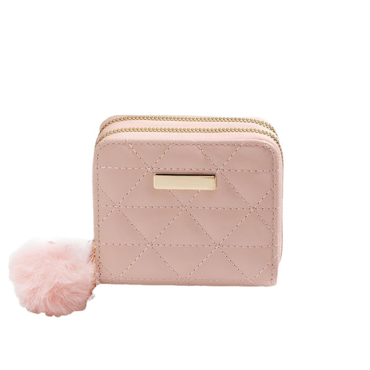 Xshe Women's Wallet – Stylish Diamond Embellished Horizontal Square with Zipper Closure