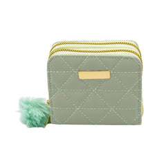 Xshe Women's Wallet – Stylish Diamond Embellished Horizontal Square with Zipper Closure