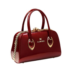 Xshe Women's Luxury Handbag | Diamond Lock & Chain Detail | Elegant Shoulder & Messenger Purse