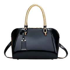 Xshe Women's Shell Handbag One-Shoulder Crossbody Bag with Golden Handle