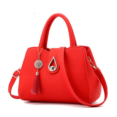Xshe Women's Elegant Handbag Stylish Crossbody Shoulder Bag with Tassel Charm