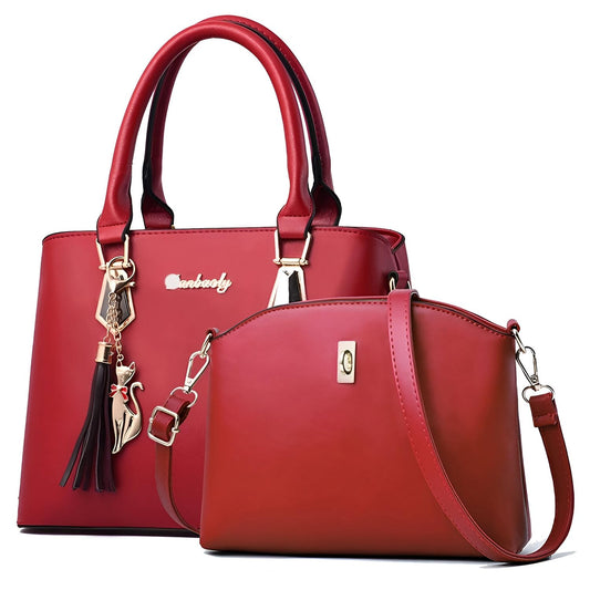 Xshe Women's 2-Piece Handbag & Crossbody Bag Set | Stylish PU Leather Bag