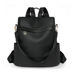 Xshe Women Stylish Backpack – Elegant Chevron Pattern with , Ideal for Travel, Work, and Daily Use