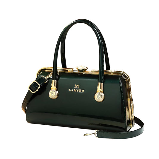 Xshe Women's Elegant Handbag, Shoulder & Crossbody Bag with Rhinestone Lock