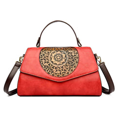 Xshe Women Elegant Retro Handbag – Large Capacity Cover-Style Shoulder Bag
