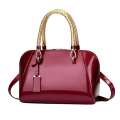 Xshe Women's Shell Handbag One-Shoulder Crossbody Bag with Golden Handle