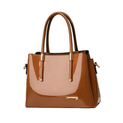 Xshe Handbag for Women Glossy Finish Shoulder Bag with Zipper Closure For Daily Use