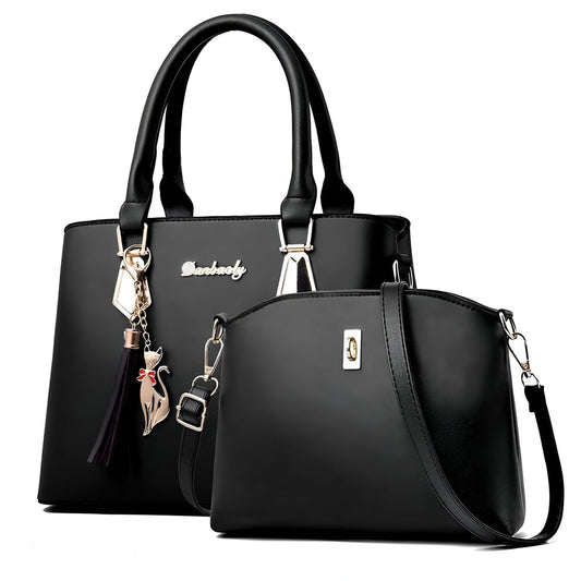Xshe Women's 2-Piece Handbag & Crossbody Bag Set | Stylish PU Leather Bag