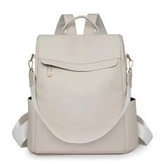 Xshe Women Stylish Backpack – Elegant Chevron Pattern with , Ideal for Travel, Work, and Daily Use