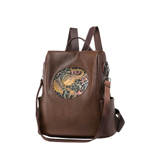 Xshe Women's Elephant Design Backpack, Multifunctional Bag