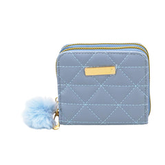 Xshe Women's Wallet – Stylish Diamond Embellished Horizontal Square with Zipper Closure