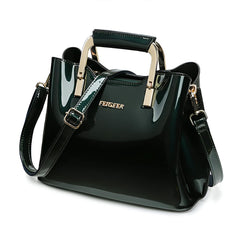 Xshe Women Elegant Glossy  Handbag - Stylish Bucket Bag for Modern Women