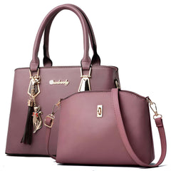 Xshe Women's 2-Piece Handbag & Crossbody Bag Set | Stylish PU Leather Bag