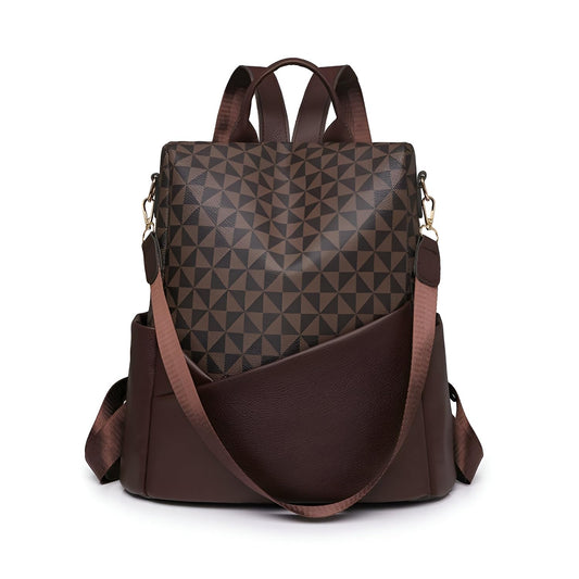 Xshe Women's Backpack Printing Fashionable all-Match Ladies Bag