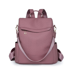 Xshe Women Stylish Backpack – Elegant Chevron Pattern with , Ideal for Travel, Work, and Daily Use