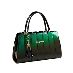 Xshe Elegant Color Contrast Tote Bag – Horizontal Square Medium-Soft Handbag with Design for Everyday Use