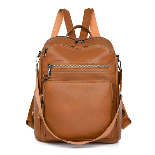 Xshe Women Soft Backpack – Breathable Daily Bag with Neat Stitching & Interior Pockets