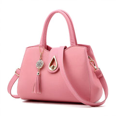 Xshe Women's Elegant Handbag Stylish Crossbody Shoulder Bag with Tassel Charm