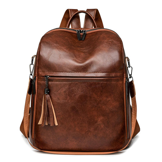Xshe Women's Backpack, Cross Border Anti-Theft Simple Travel Bag