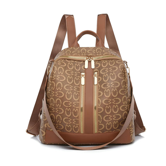 Xshe Women's Small Multi-Functional Backpack, Retro Print Design