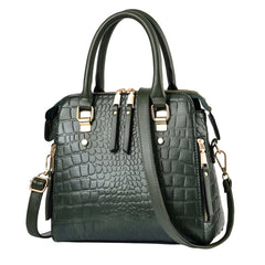 Xshe Women Elegant Crocodile Pattern Shell Handbag –Tote with Adjustable Strap