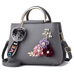 Xshe Women's Fashion Handbag 3D Flower Design One-Shoulder & Crossbody Bag Elegant & Versatile Purse for Daily Use