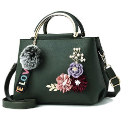 Xshe Women's Fashion Handbag 3D Flower Design One-Shoulder & Crossbody Bag Elegant & Versatile Purse for Daily Use