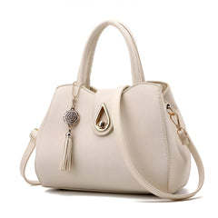 Xshe Women's Elegant Handbag Stylish Crossbody Shoulder Bag with Tassel Charm