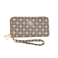 Xshe Women's Zip-Around  Wallet with, Flower Pattern ,card and Coin Holder