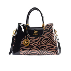 Xshe Women's Tote Bag – Floral Print & Embossed, Spacious Daily Shoulder Bag with Zipper Pockets and Cover Closure