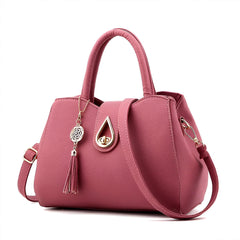 Xshe Women's Elegant Handbag Stylish Crossbody Shoulder Bag with Tassel Charm