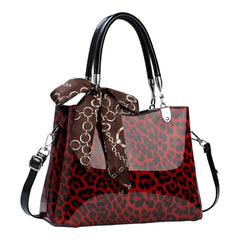Xshe Women's Leopard Print Large Capacity Handbag | Shoulder Bag with Zipper Closure