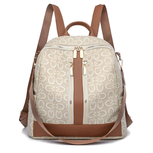 Xshe Women's Small Multi-Functional Backpack, Retro Print Design