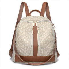 Xshe Women's Small Multi-Functional Backpack, Retro Print Design