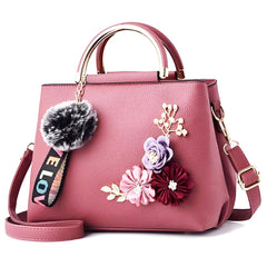 Xshe Women's Fashion Handbag 3D Flower Design One-Shoulder & Crossbody Bag Elegant & Versatile Purse for Daily Use