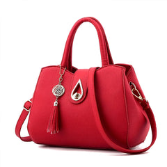 Xshe Women's Elegant Handbag Stylish Crossbody Shoulder Bag with Tassel Charm